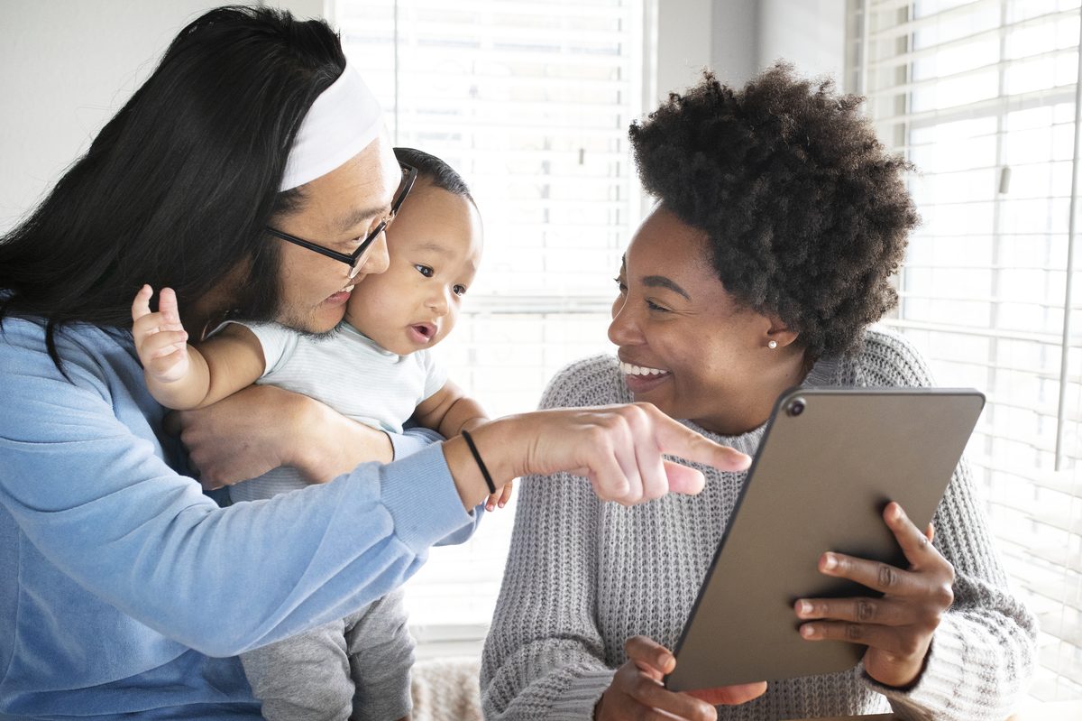 Family together at home before a dependant visa application