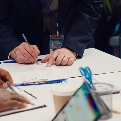 Signing an employment contract for a job in the Gulf